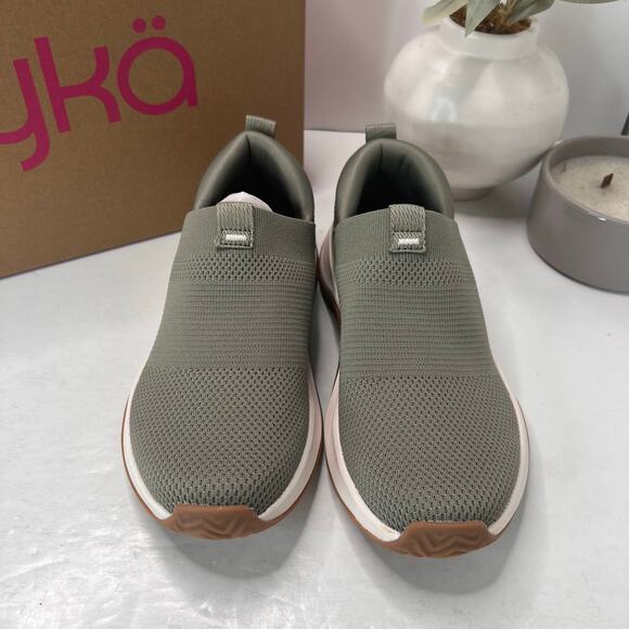 Ryka Encore Knit Slip on Sneakers Vetiver Green J0707M1300 Women's 6.5M NWB - Picture 5 of 10
